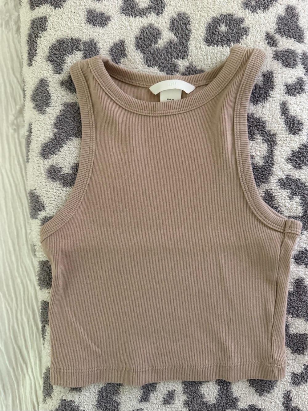 H&M Ribbed Tank Top - Taupe